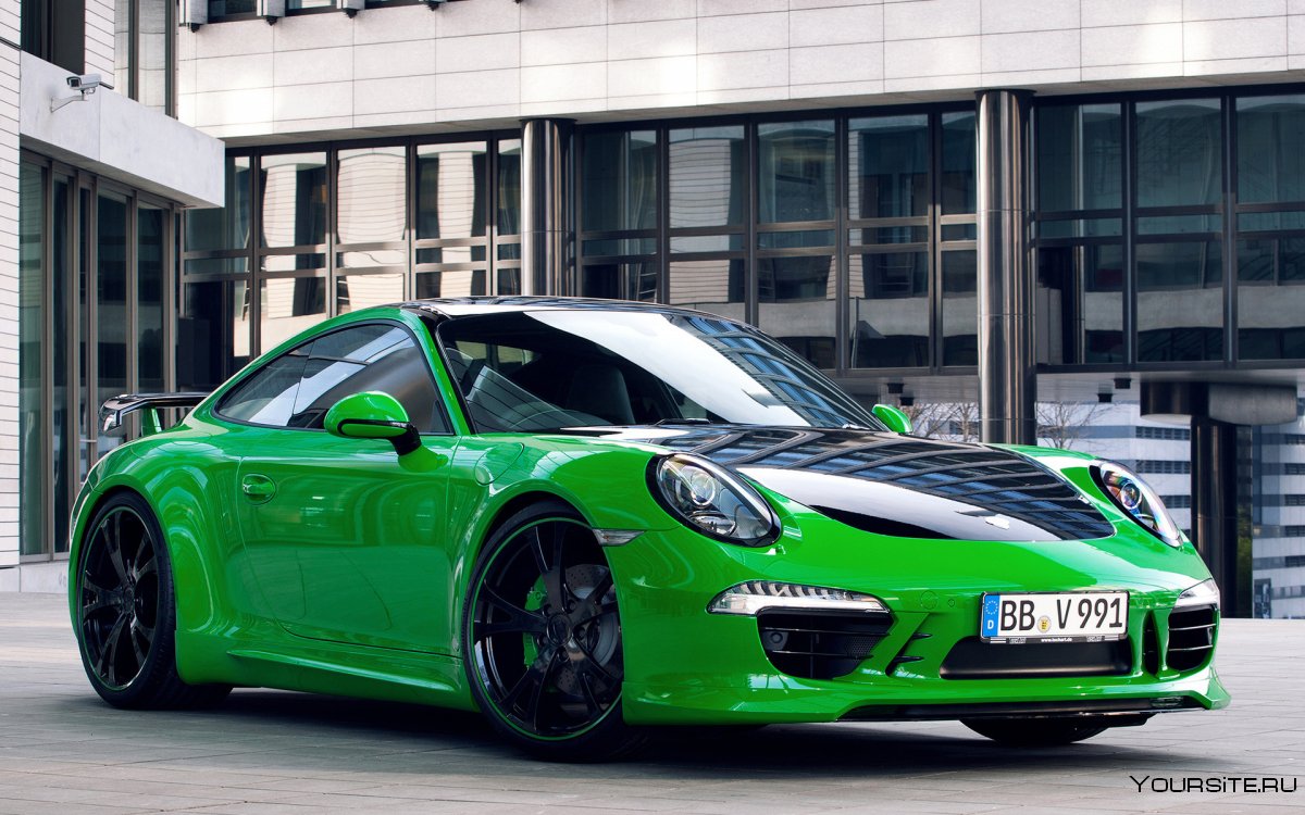Порше 911 Каррера зеленый
