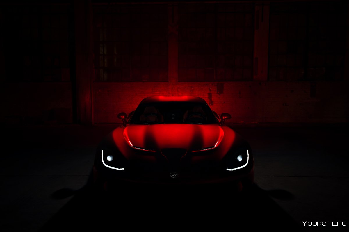 Dodge Viper в темноте