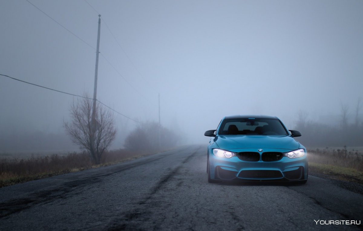 BMW f30 в тумане