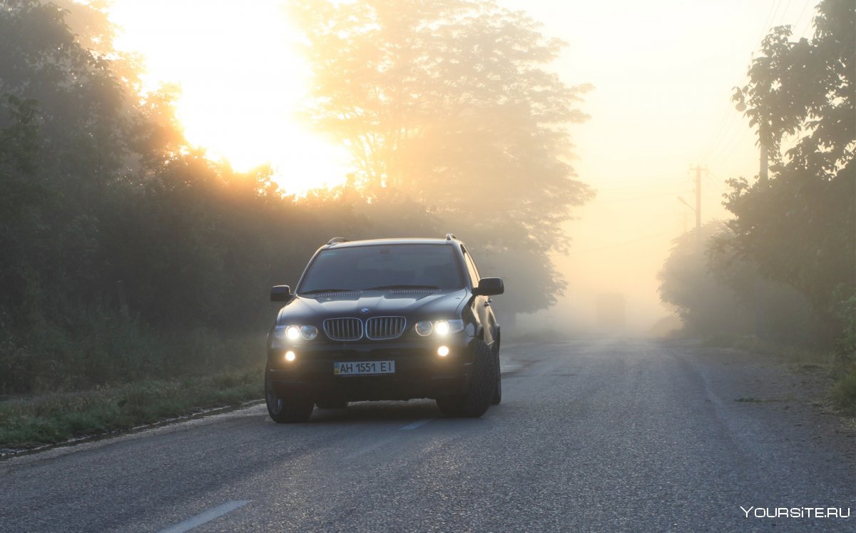 BMW x5 в тумане