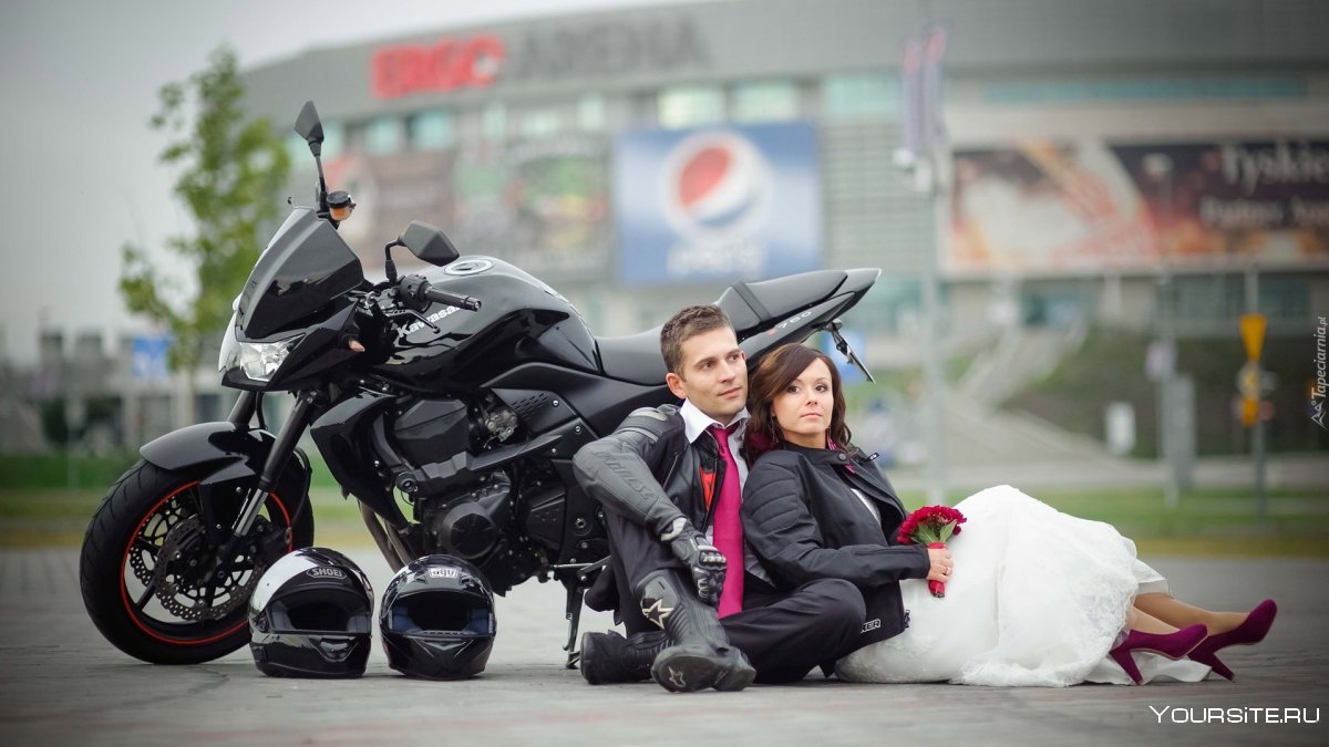 Свадьба в стиле мотоциклов