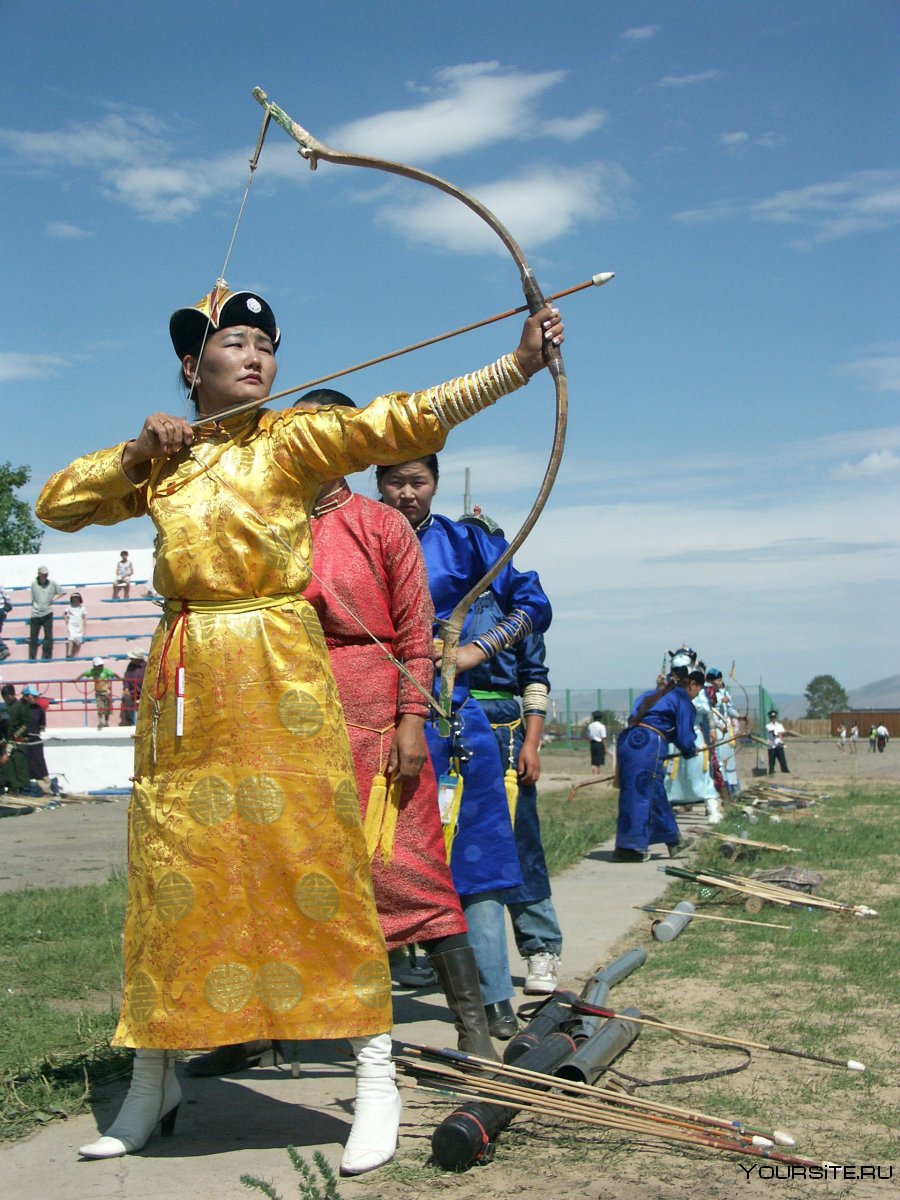 Наадам Монголия лук