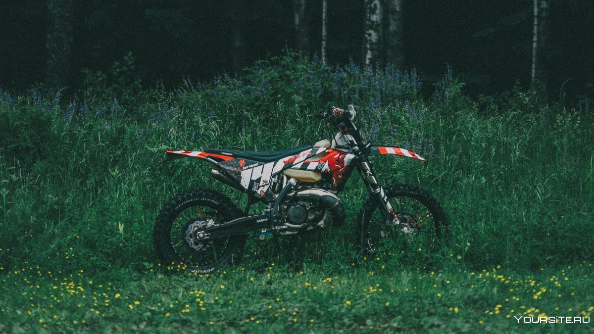 Походный мотоцикл в лес