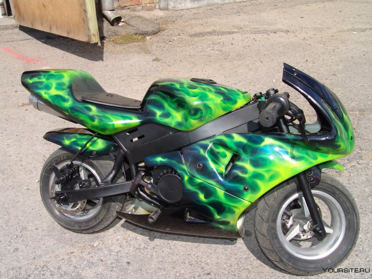 Мотоцикл цвет хамелеон
