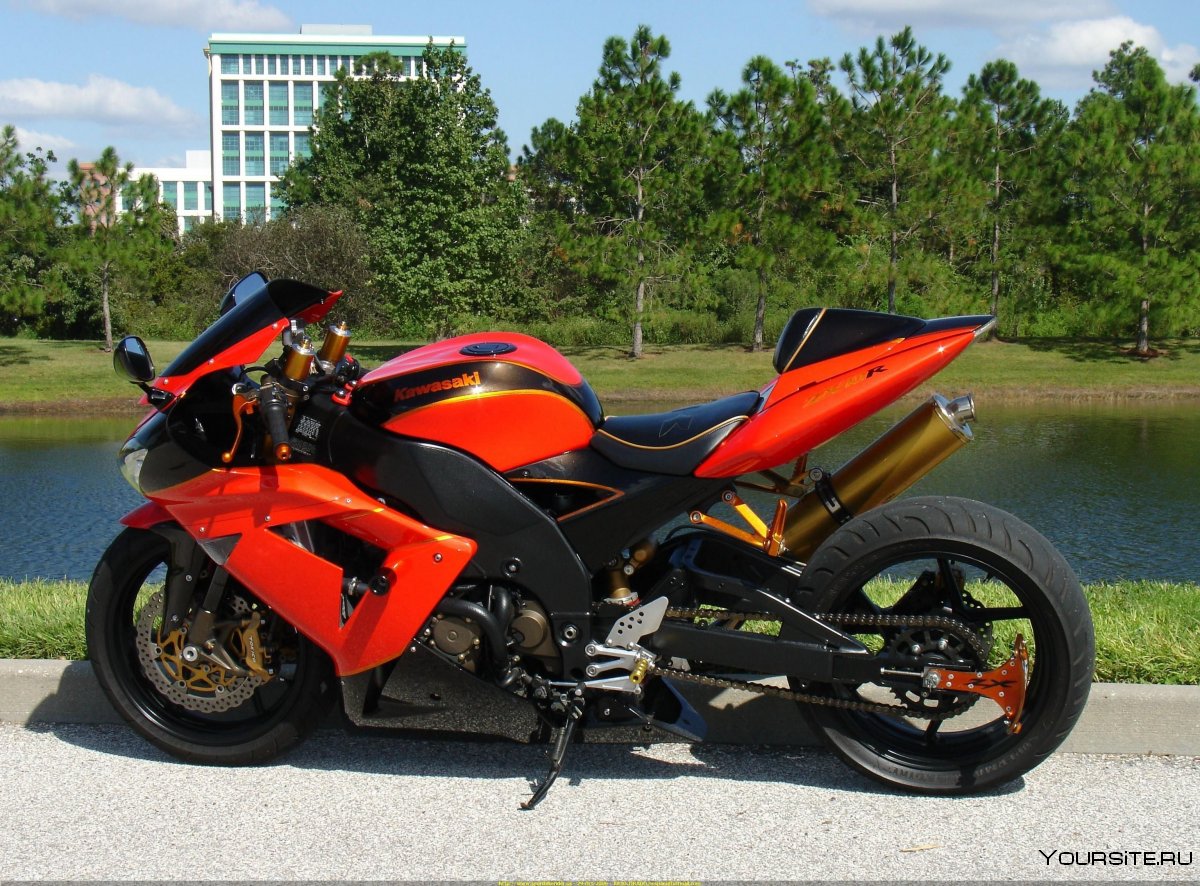Спортбайк zx10r красный
