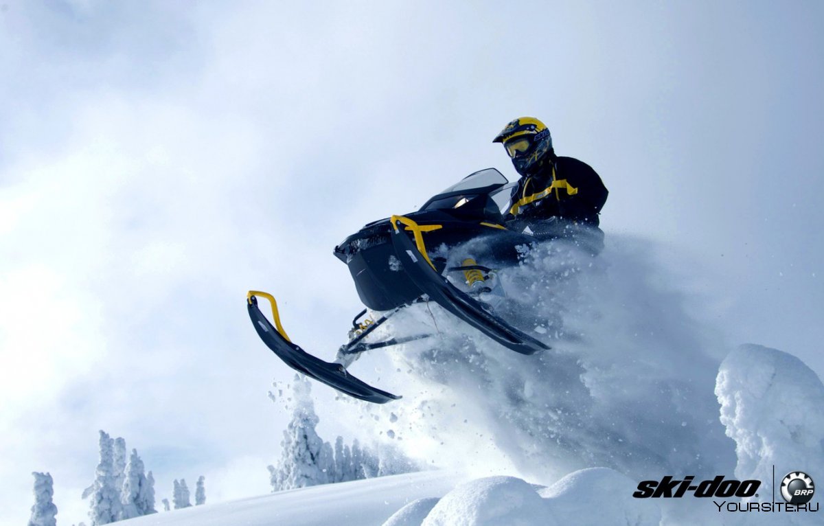 Ski Doo снегоход трюки