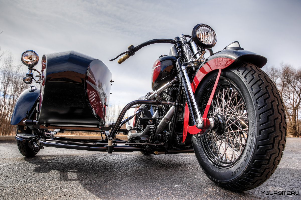 Harley Davidson Electra Glide с коляской