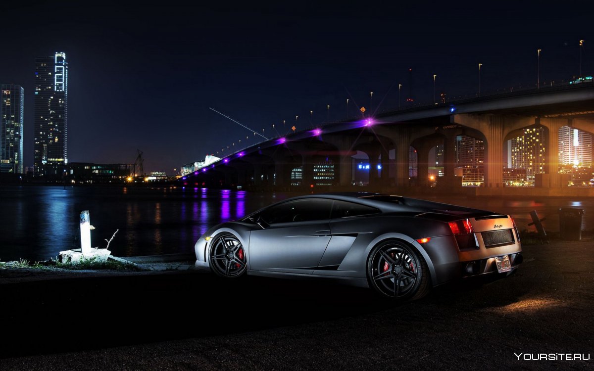 Lamborghini Gallardo ночью