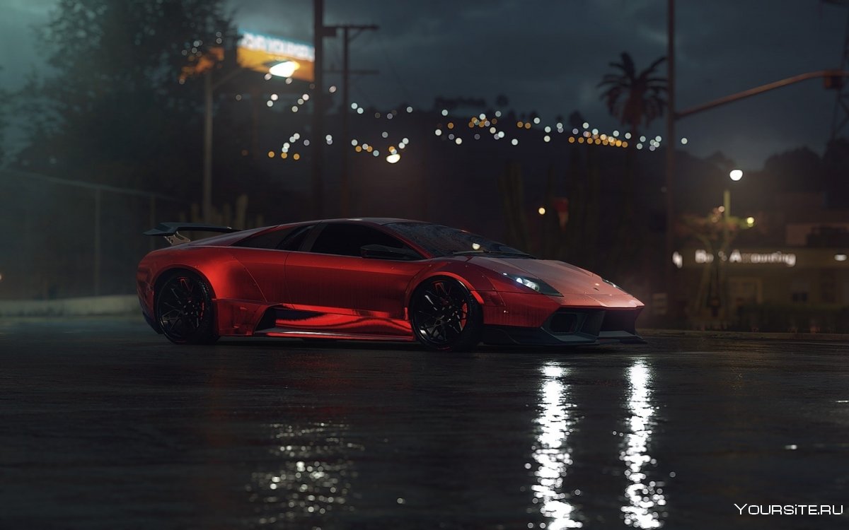 Lamborghini в ночном городе