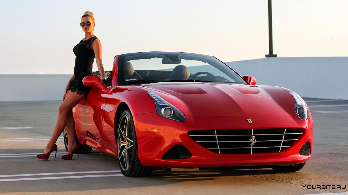 Парень за рулем Феррари