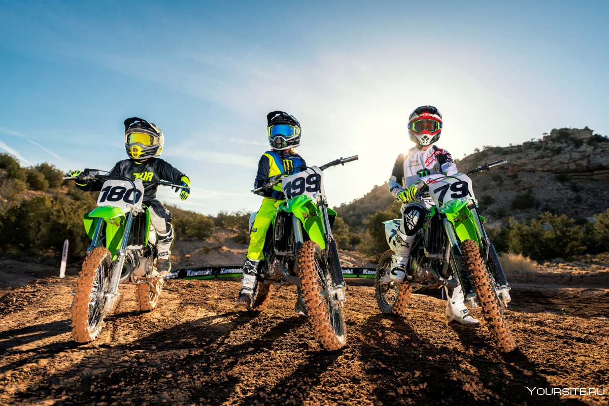 Kawasaki kx250f с Райдером