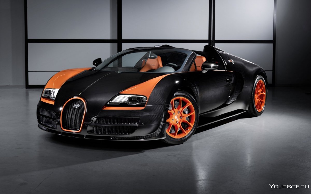 Bugatti Veyron 16.4 Grand Sport Vitesse оранжевая