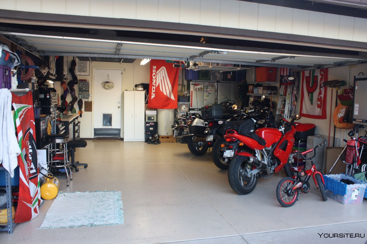 Обустройство гаража для мотоцикла
