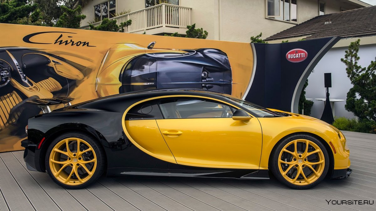 Bugatti Chiron желтый