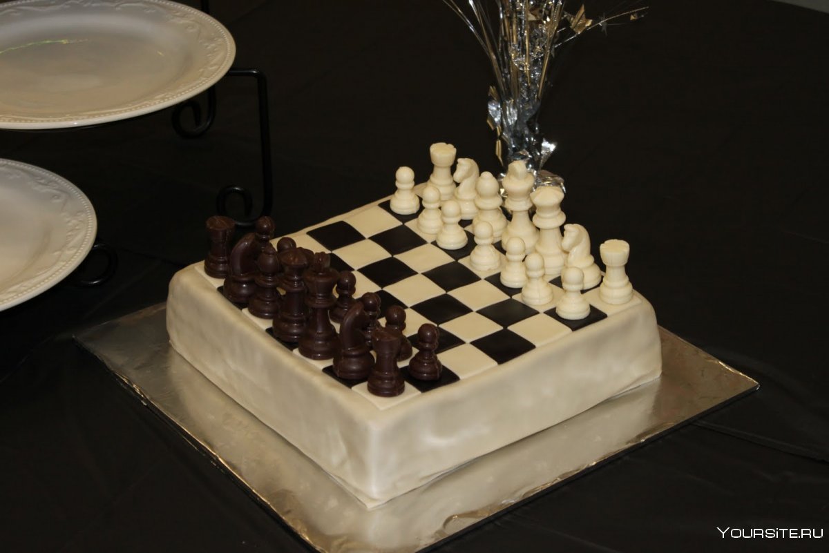 Торт шахматы детский