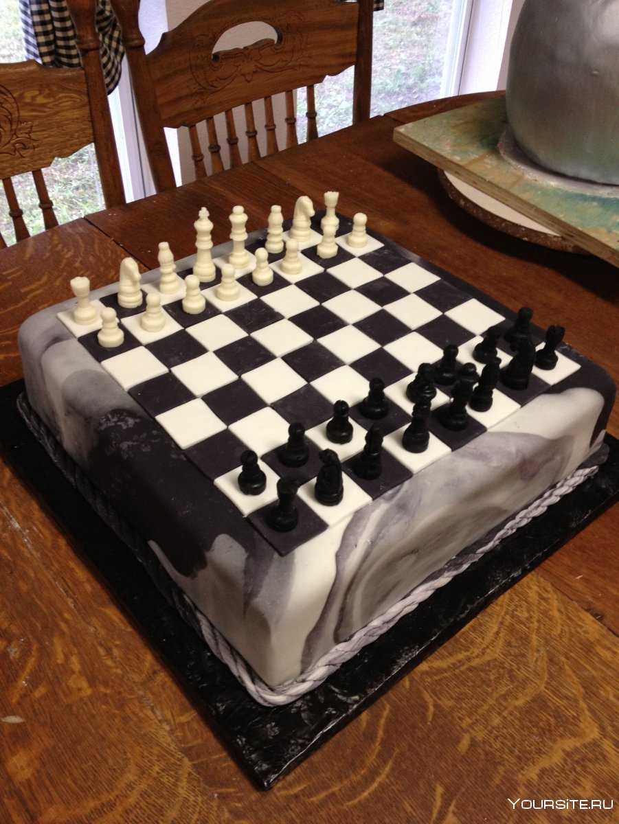 Торт шахматы фотопечать