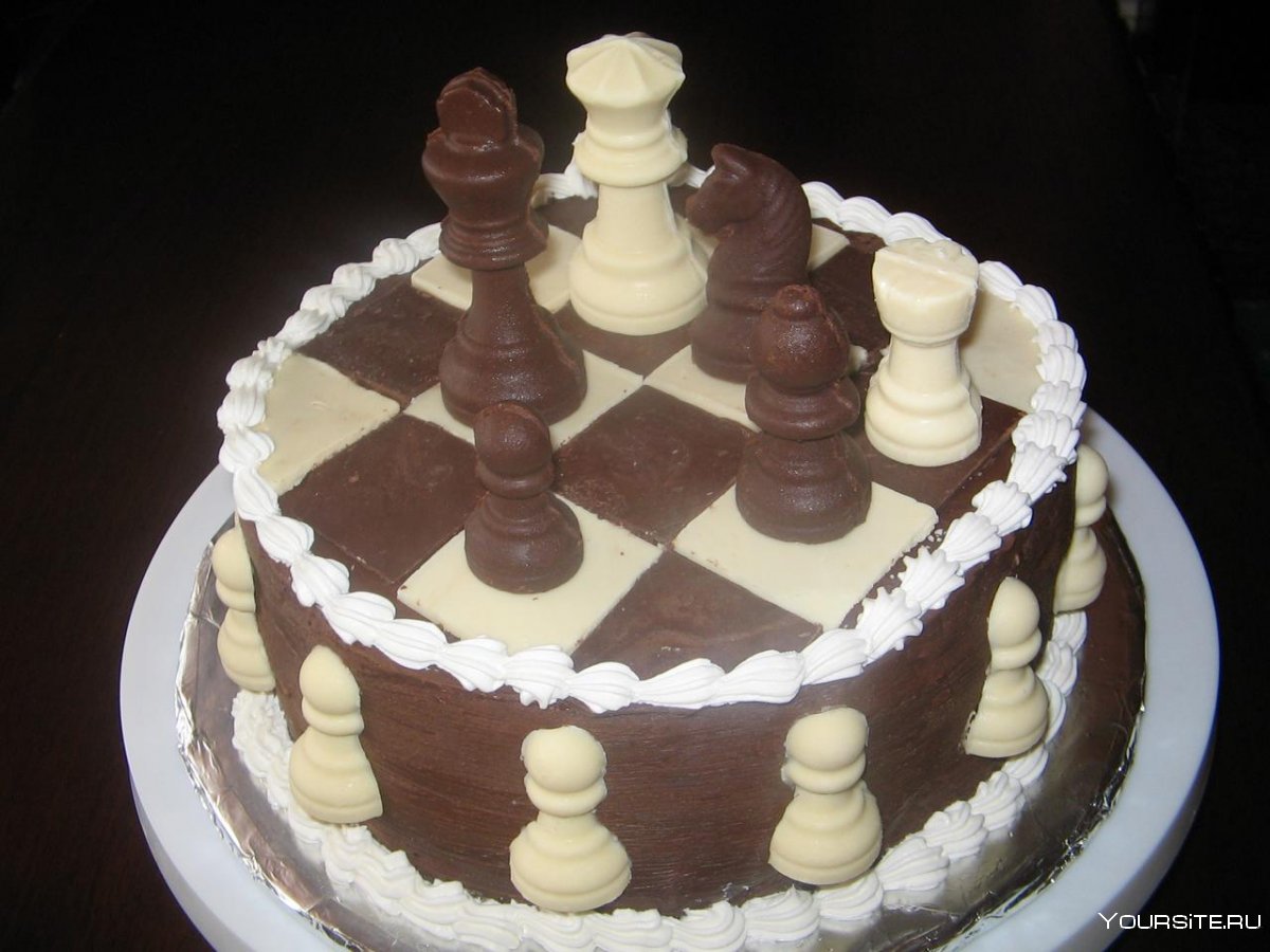Торт шахматная доска без мастики