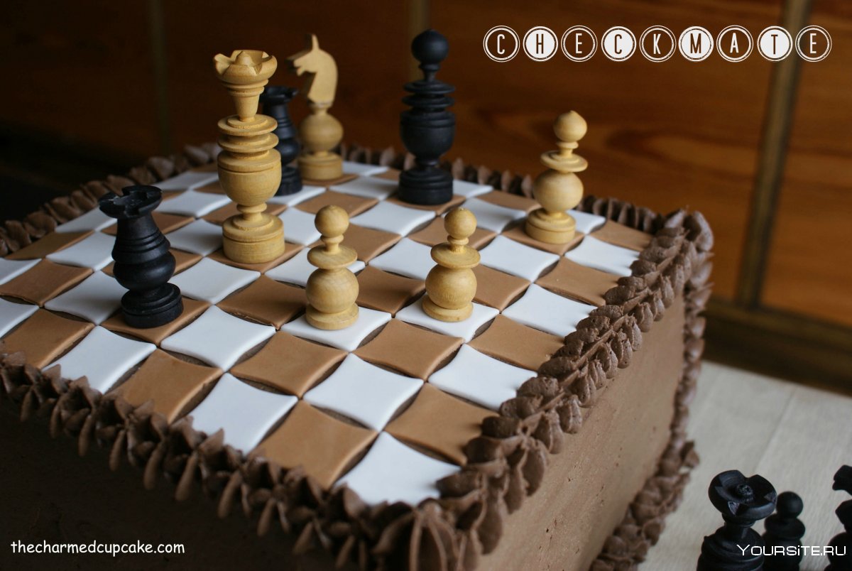 Торт шахматы фотопечать