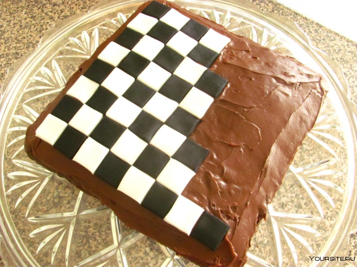 Торт шахматная доска квадратный