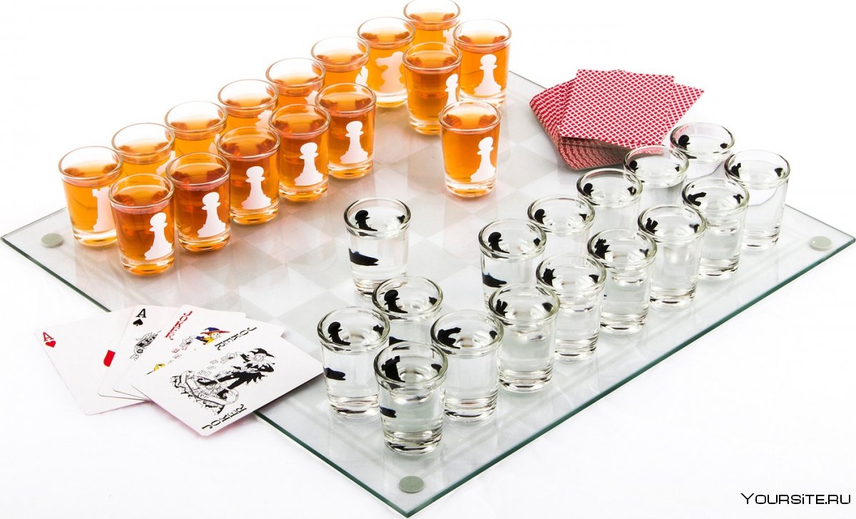 Подарочный набор "пьяные шахматы" (рюмки) :(086 l):