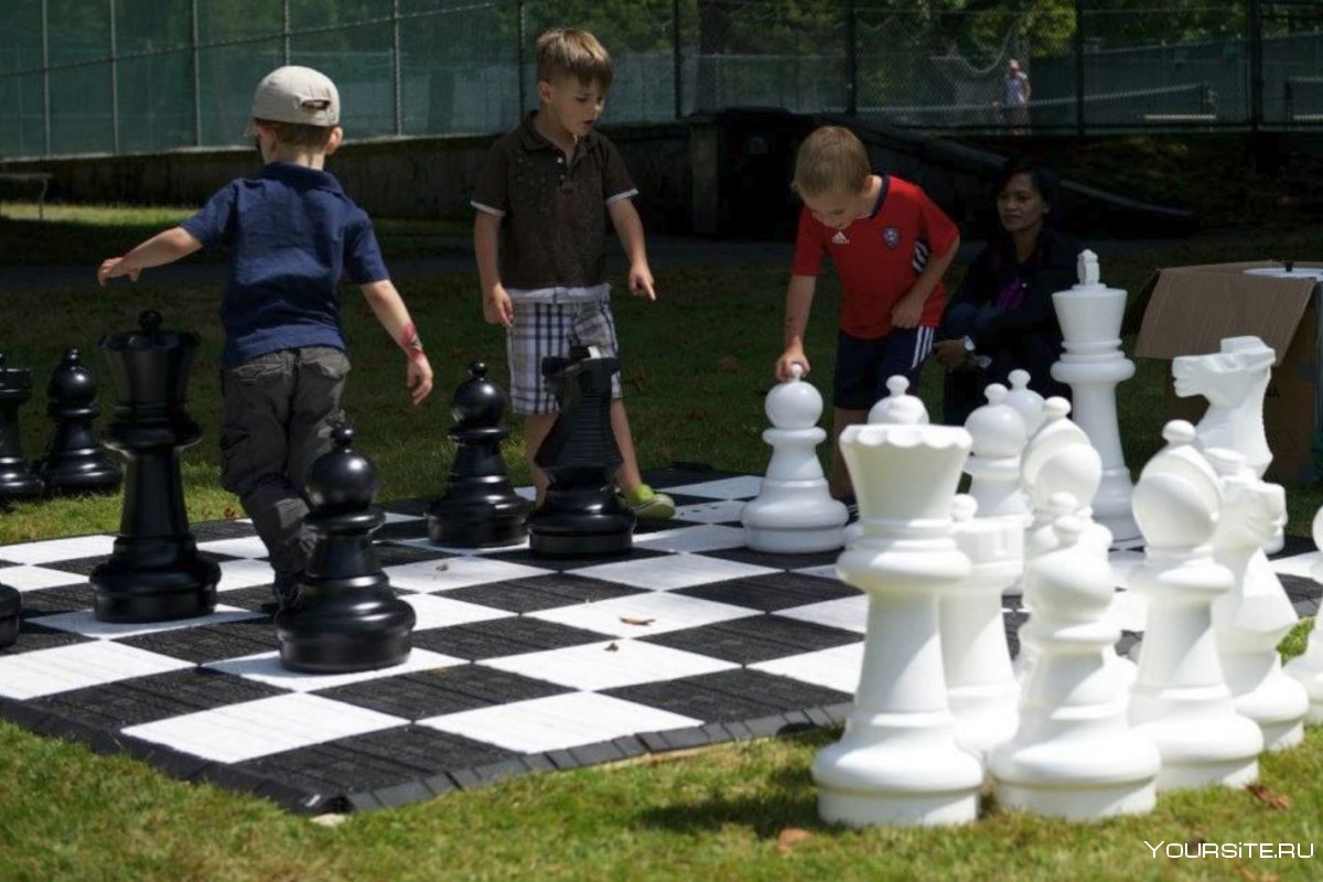 Большие шахматы в парке