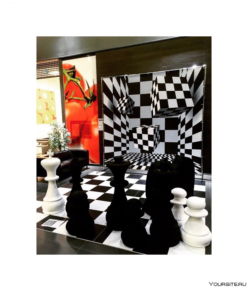Фотозона в шахматном стиле