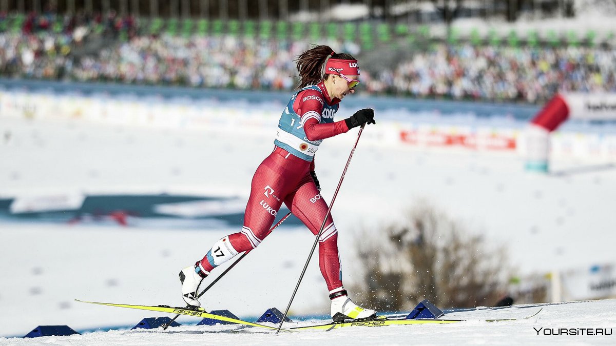 Непряева Наталья лыжи на финише