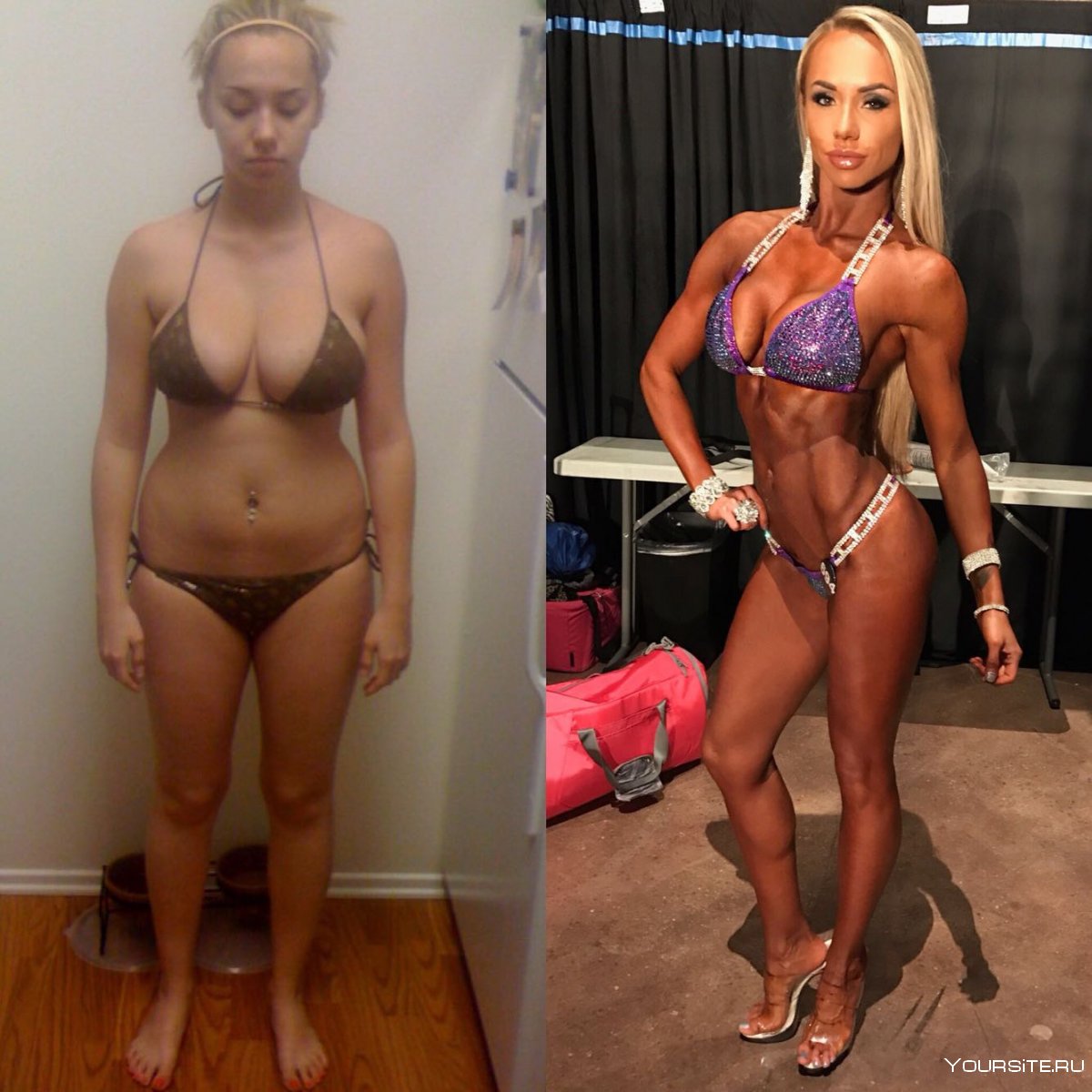 Трансформация женского тела до и после