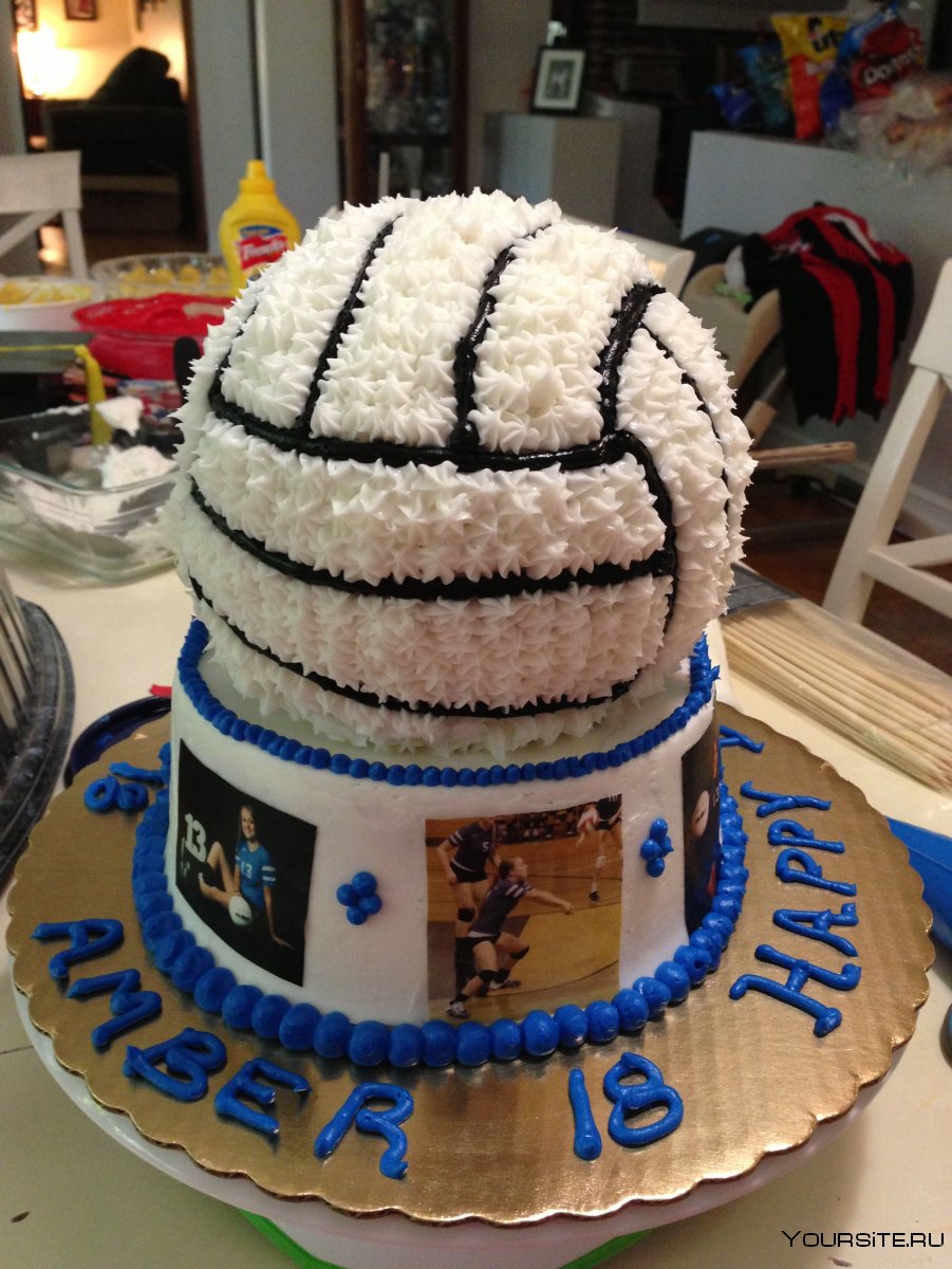 Украшение торта для волейболиста