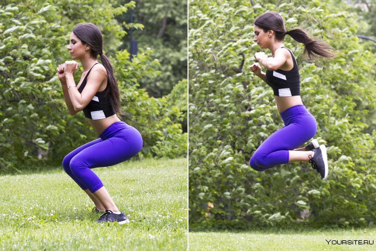 Приседания на улице