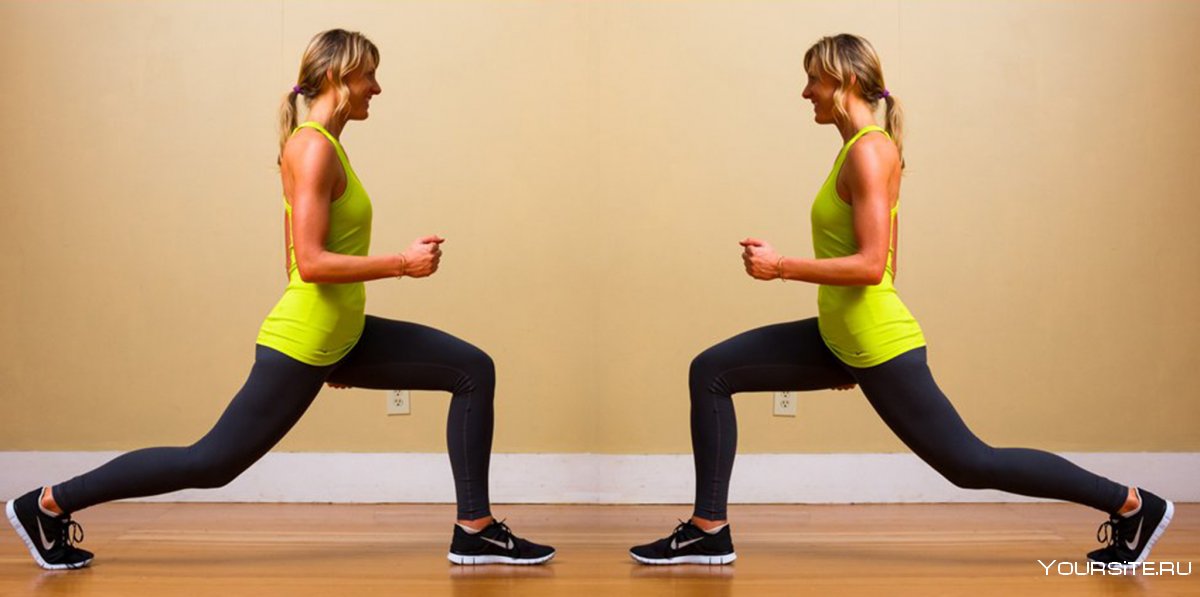 Боковые выпады для девушек
