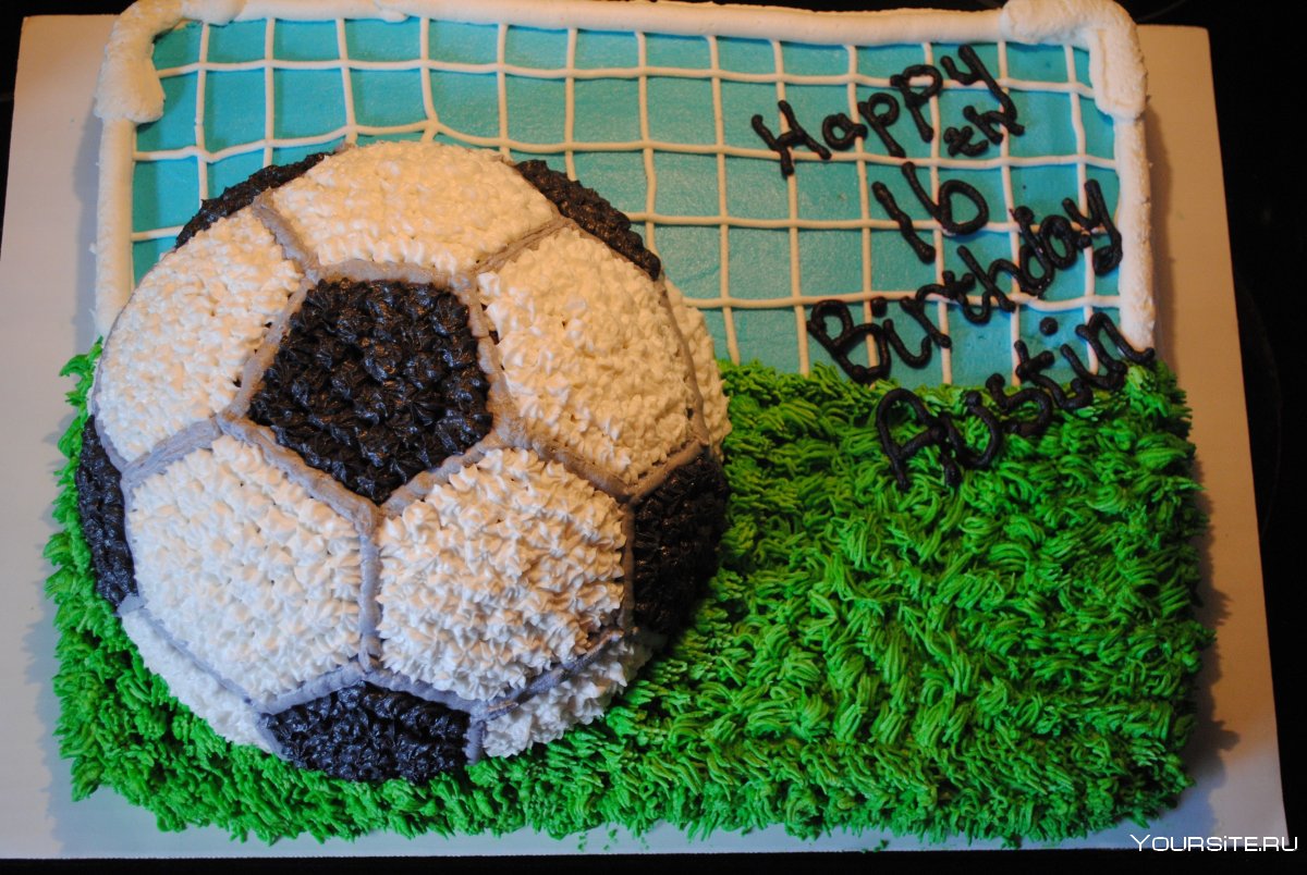 Украшение торта футбольная тема