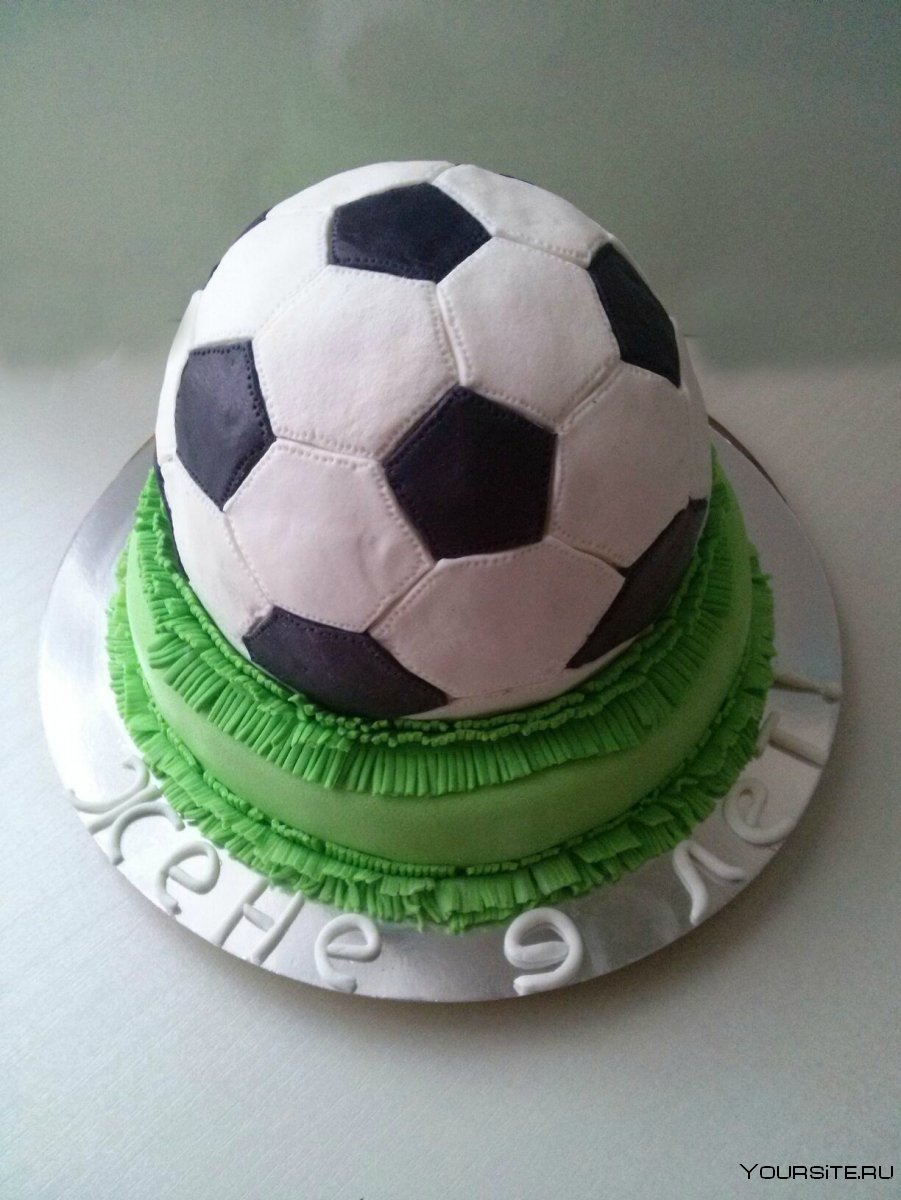 Украшение торта футбольный мяч