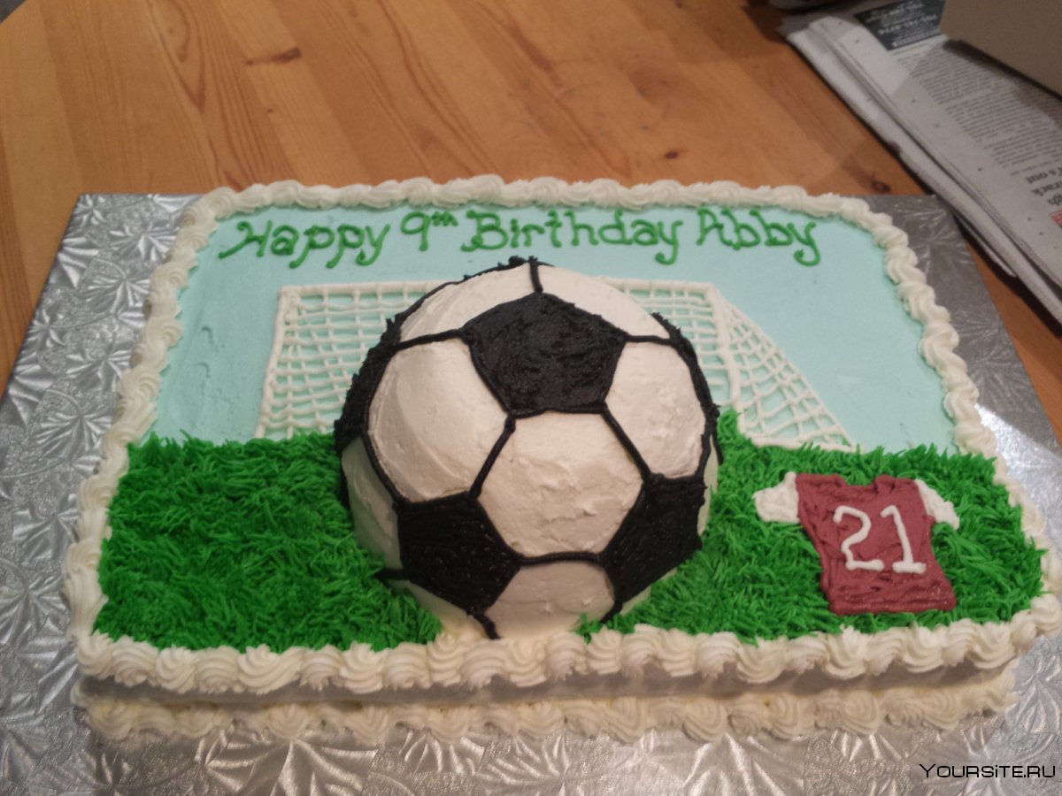 Торт футбольный мяч плоский