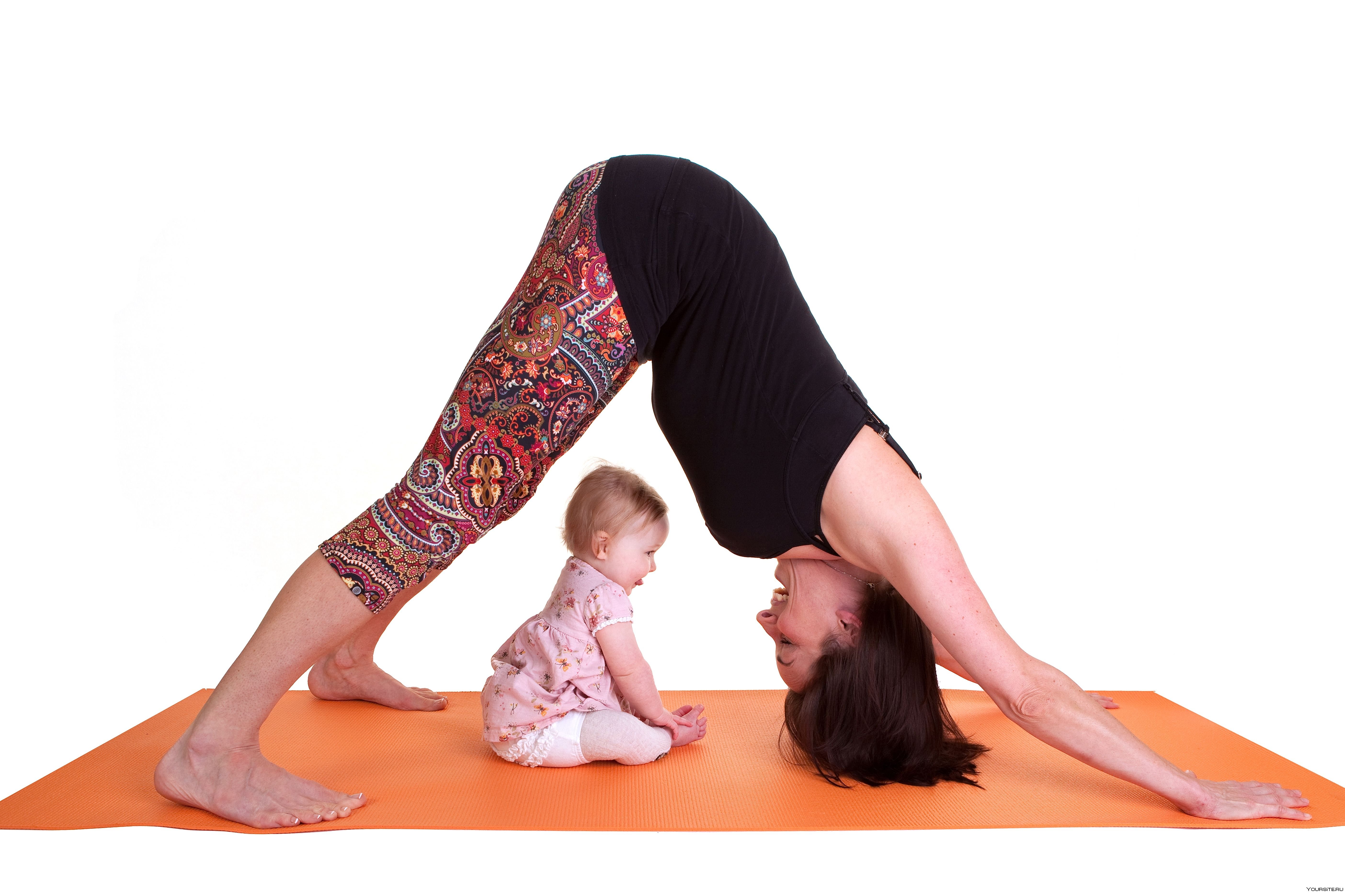 Позы йоги для 2 детей