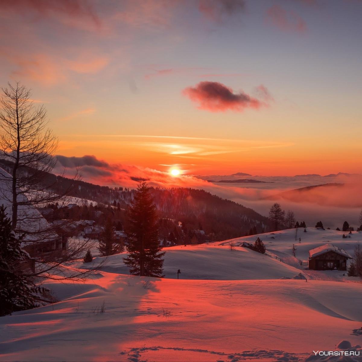 Зимний рассвет в горах Абхазии Федор Лашков