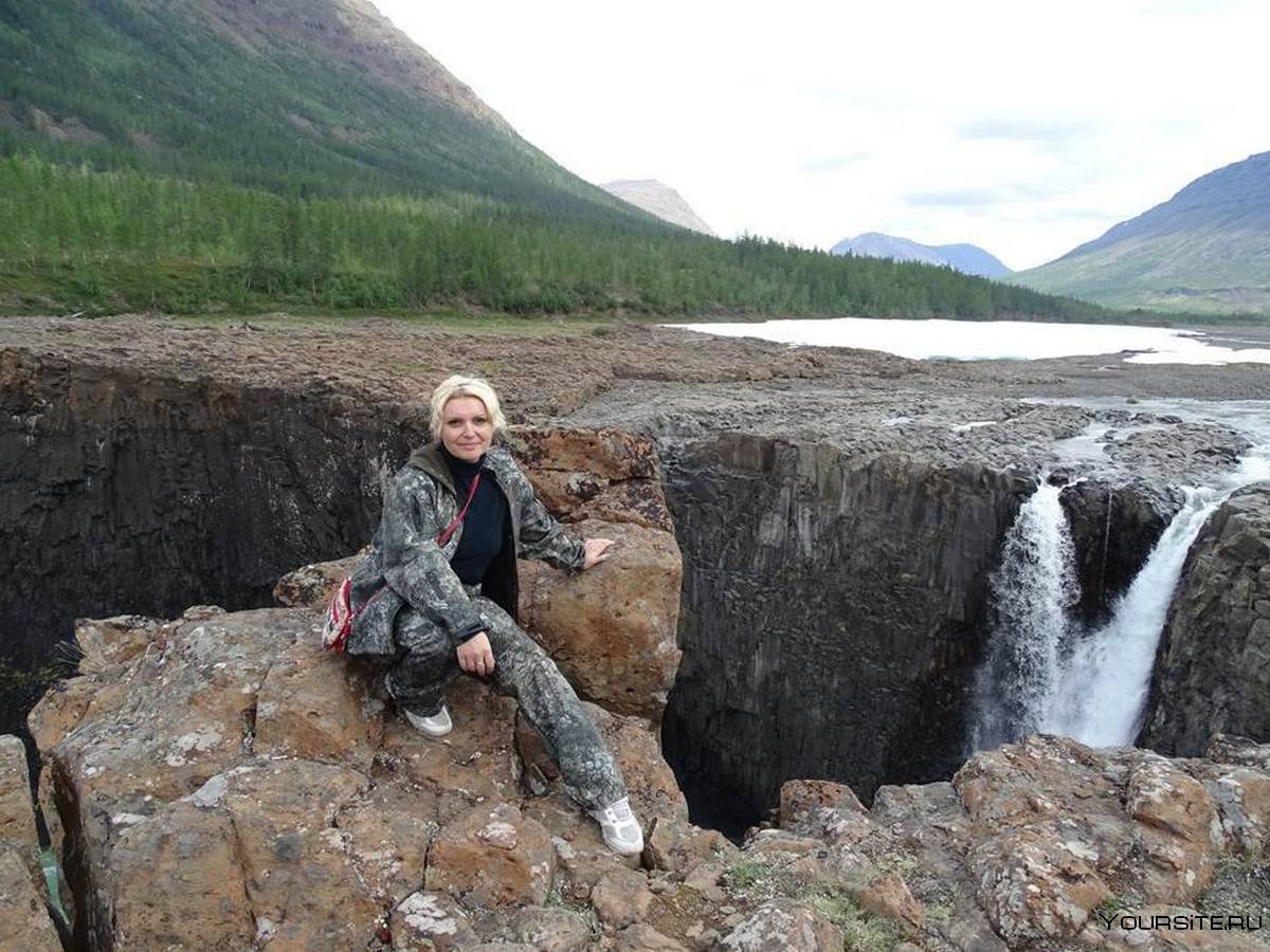 Озеро лама плато Путорана водопад