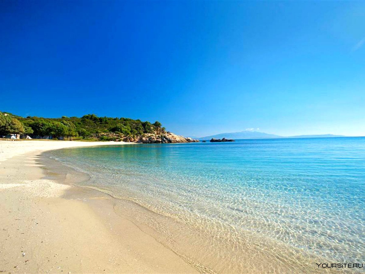 Курорты Греции на Средиземном море с песчаным пляжем