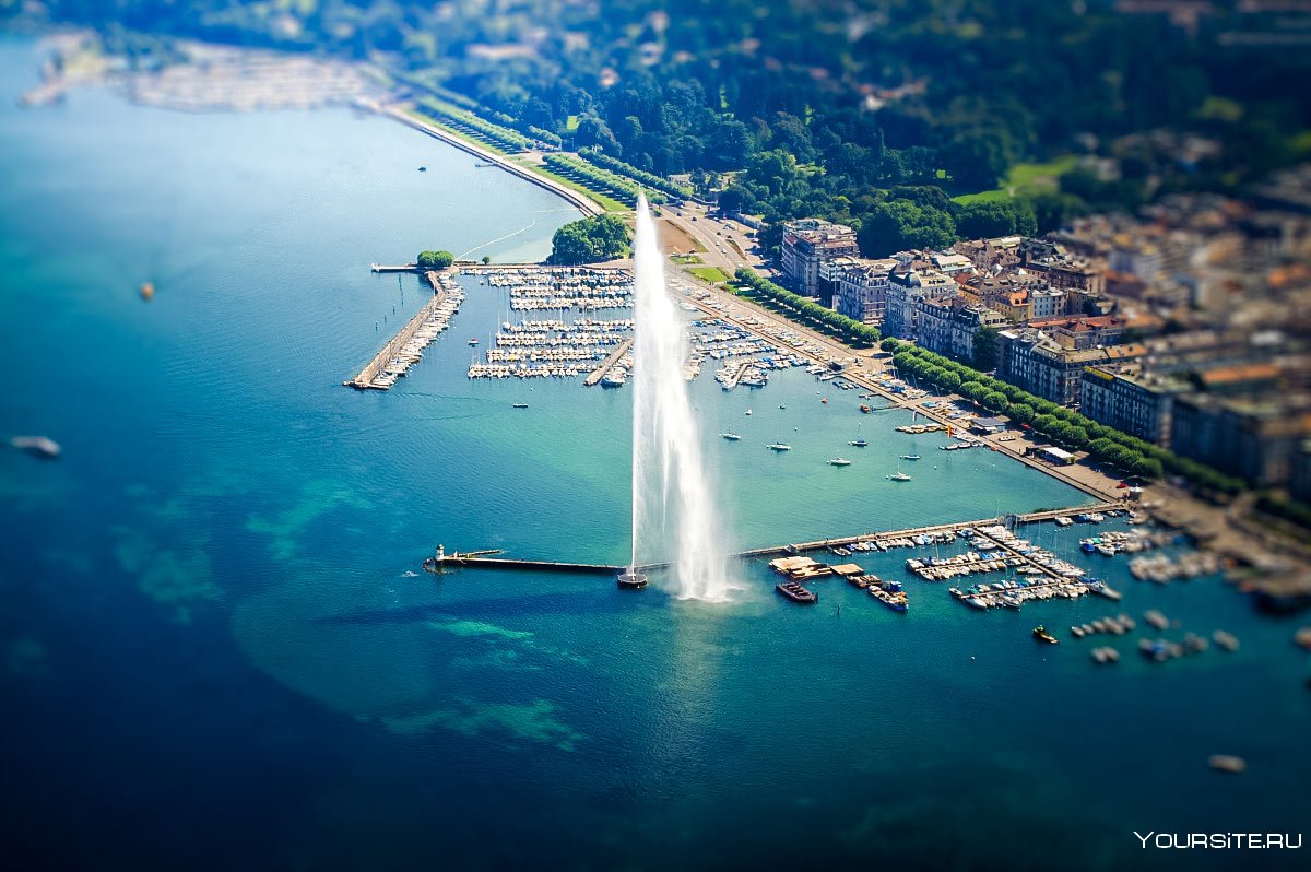 Женевское озеро фонтан