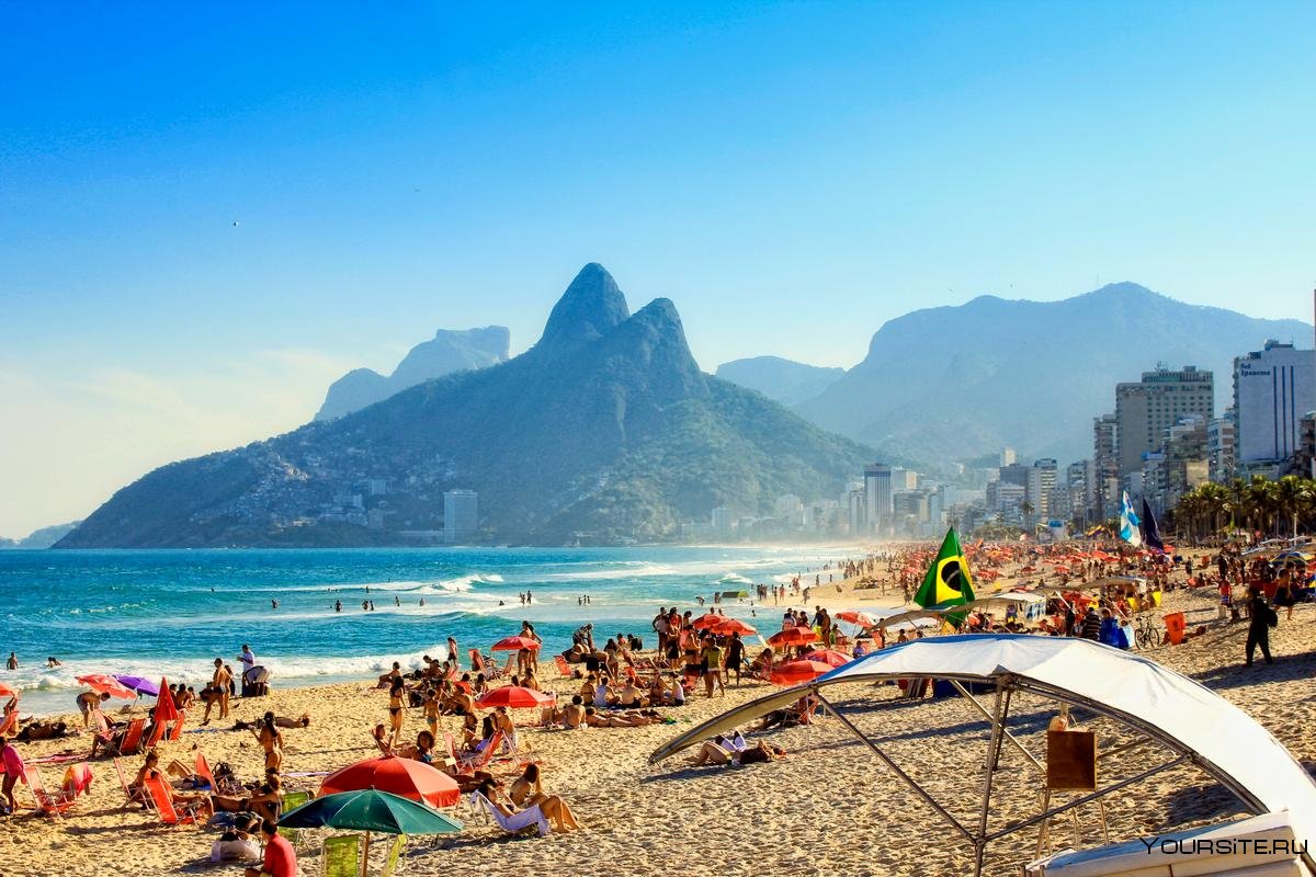 Бразилия Рио де Жанейро пляж Копакабана