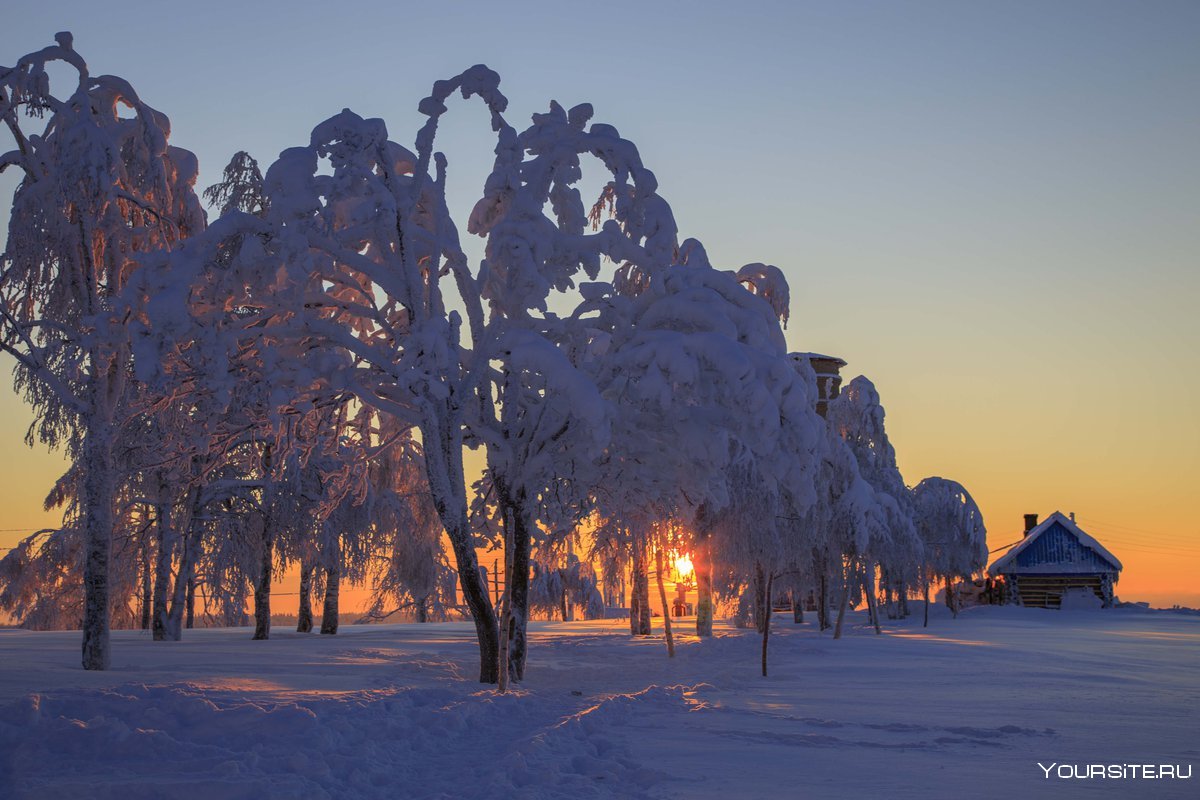Норвегия природа зима
