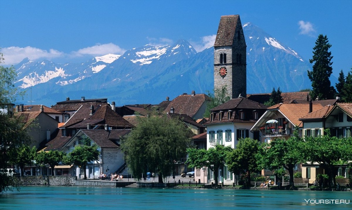 Озеро Интерлакен Швейцария
