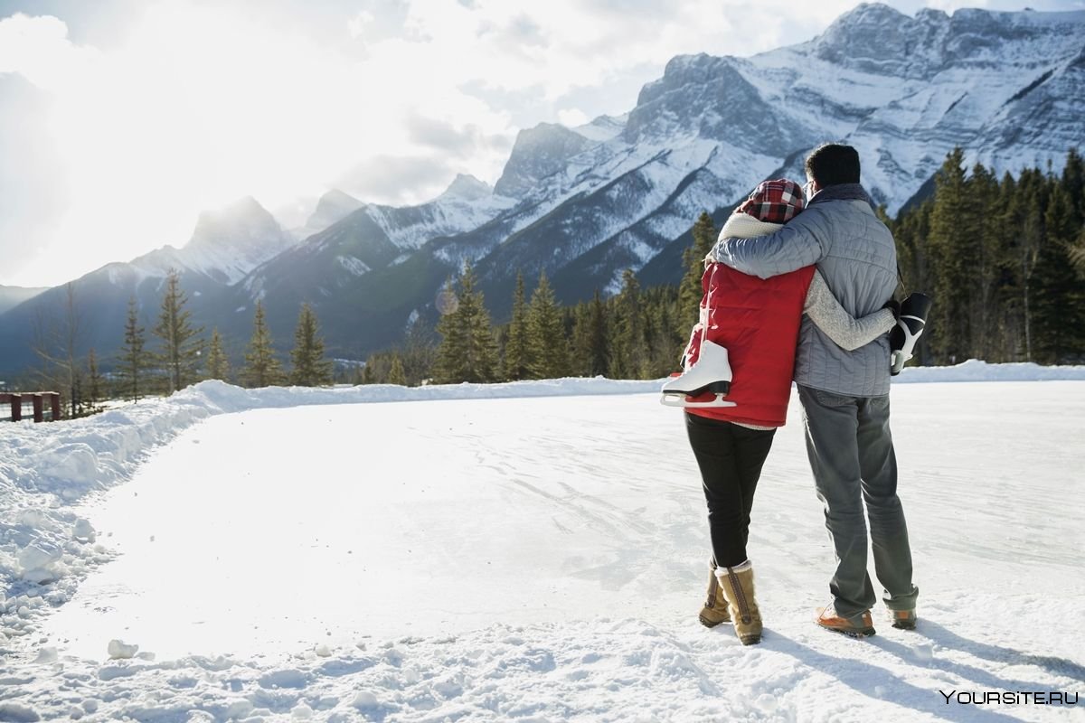 Романтика в горах зимой