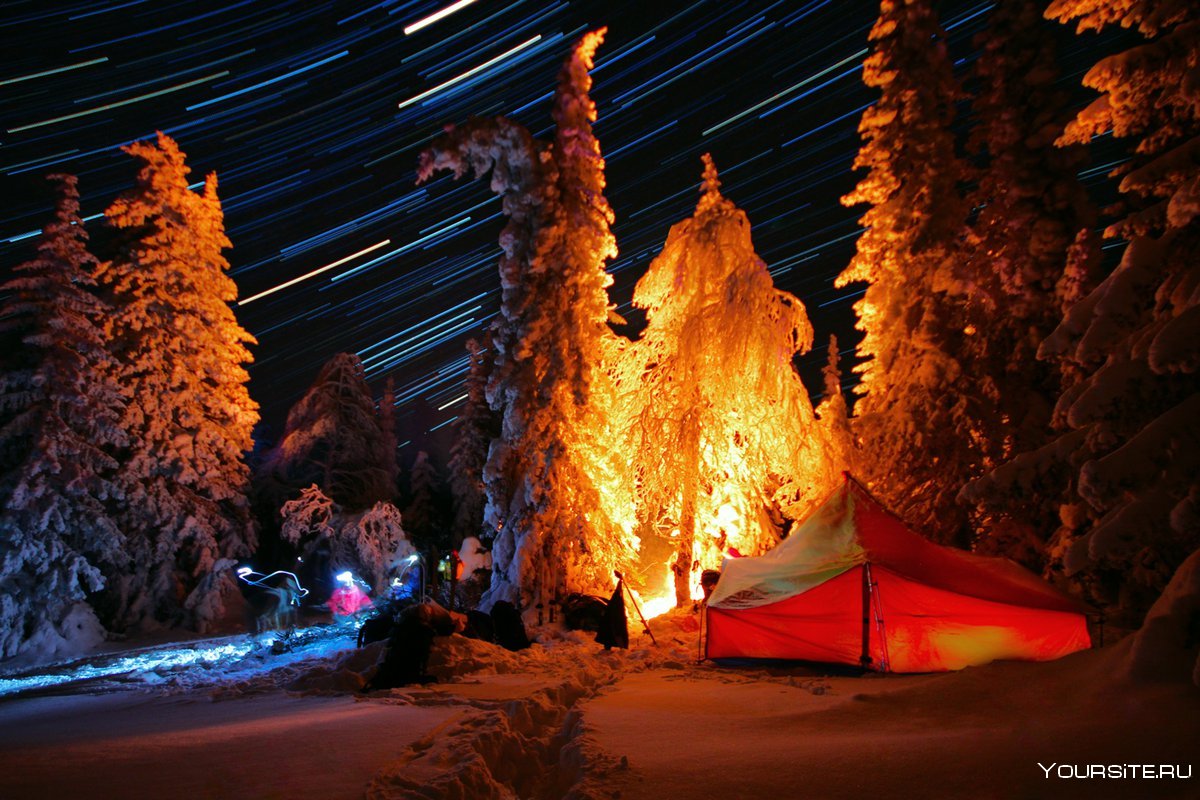 Ночной поход зимой