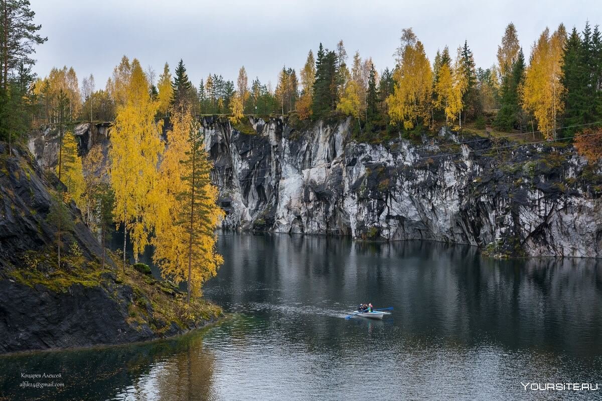 Карелия каньон Рускеала осень