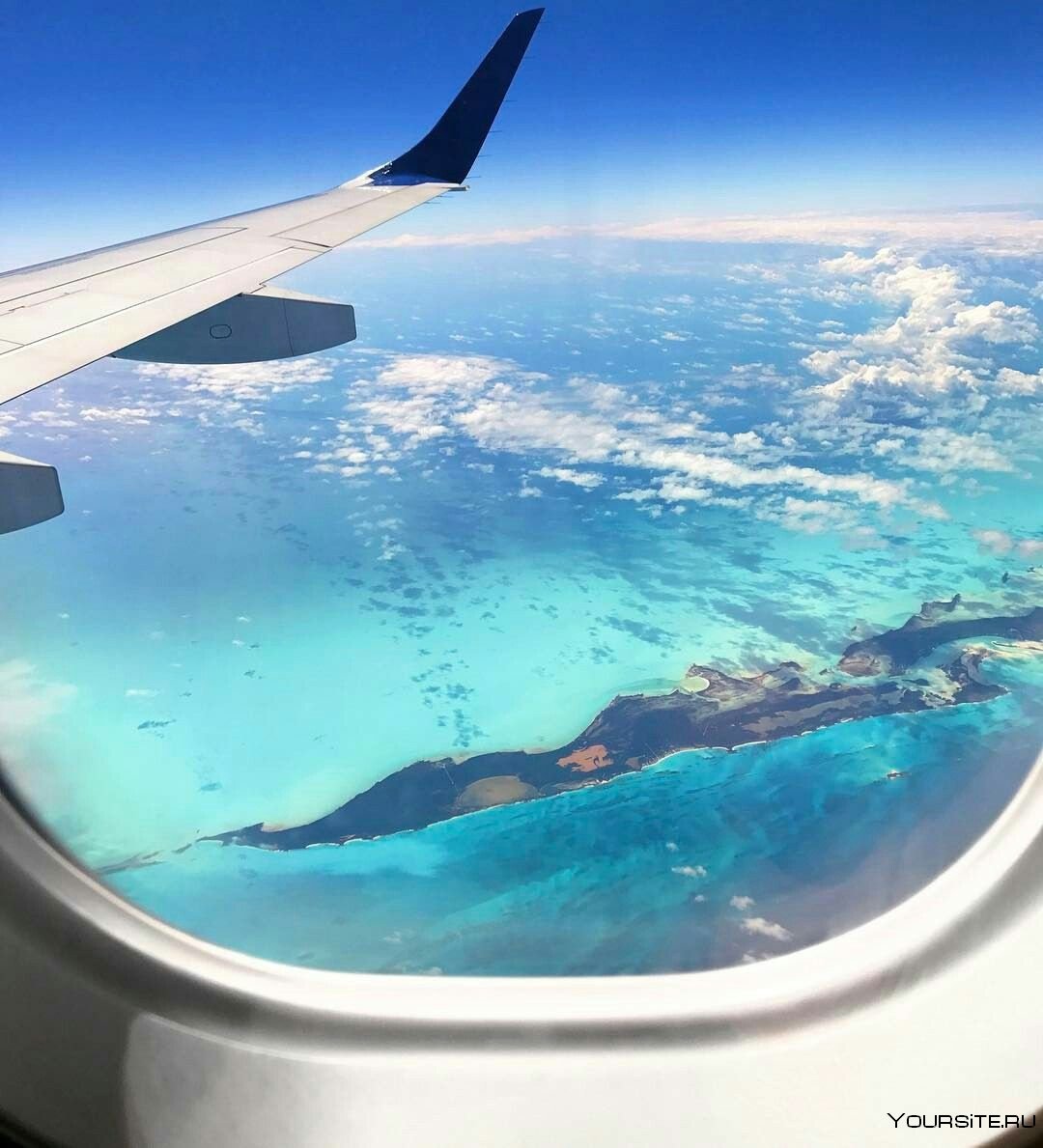 Мальдивы вид с самолета