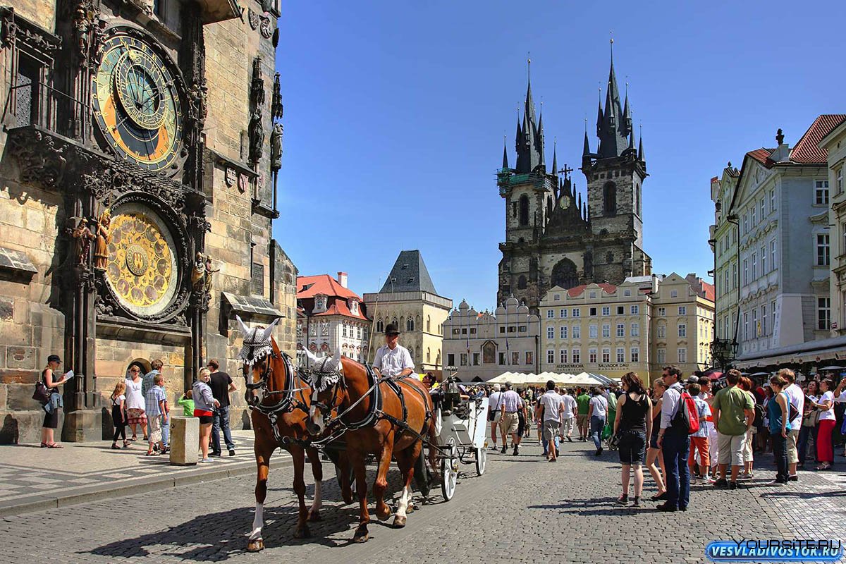 Туристы в Чехии