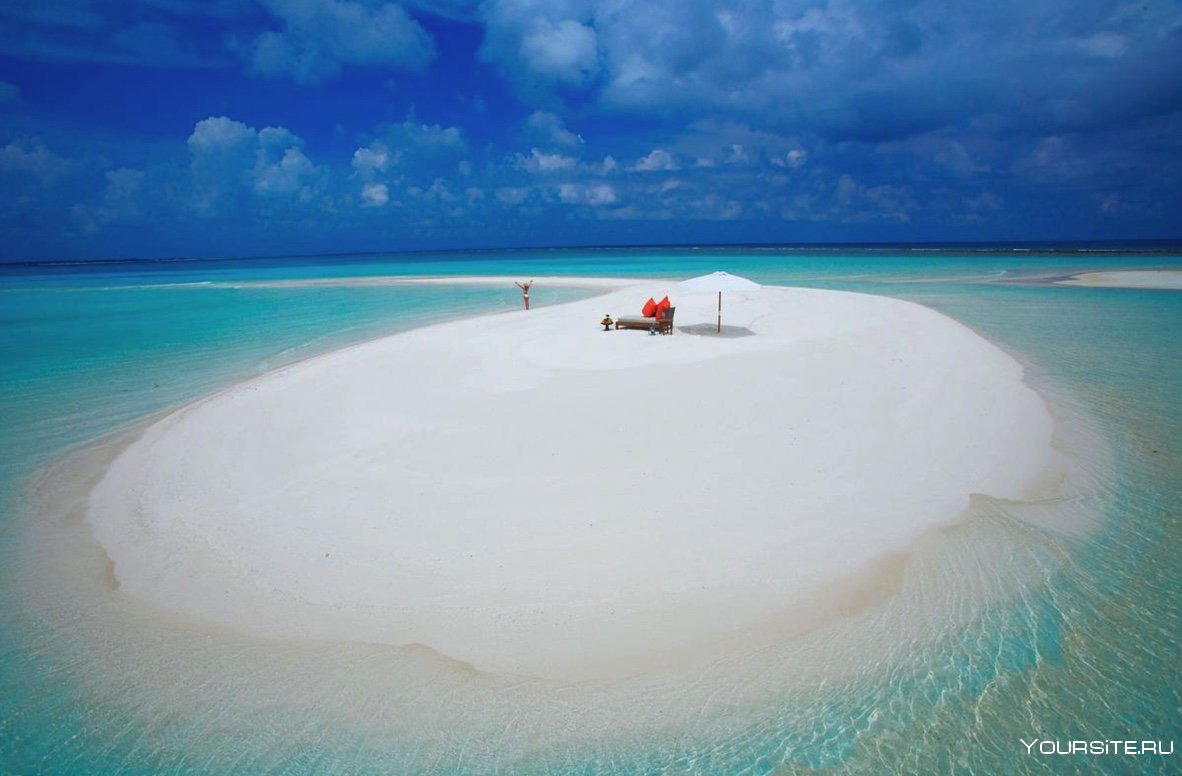 Пляж на Мальдивах Хитхадху