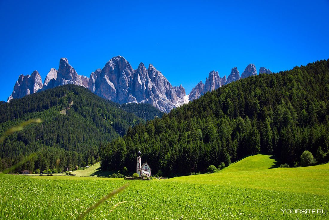 Доломитовые горы, Италия, Val di Funes
