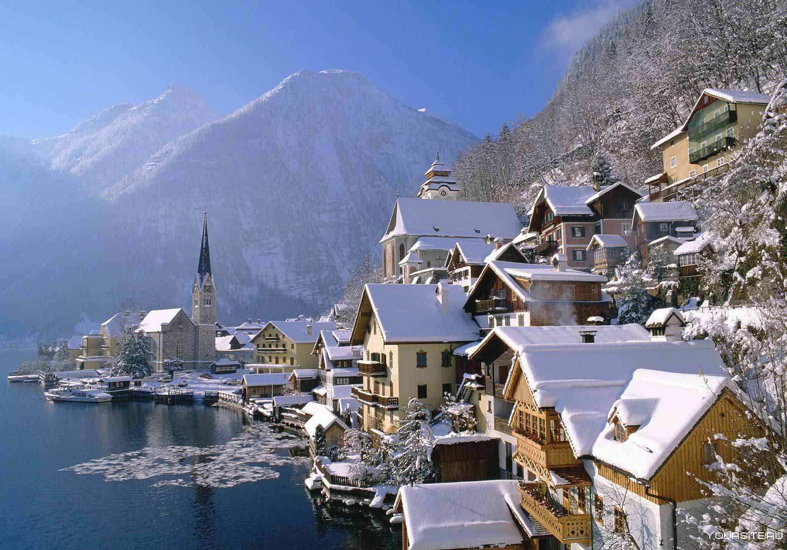 Швейцария маленькая страна. Гальштат Австрия. Гальштат Австрия зима. Деревня Хальштатт, Австрия. Австрия озеро Гальштат.